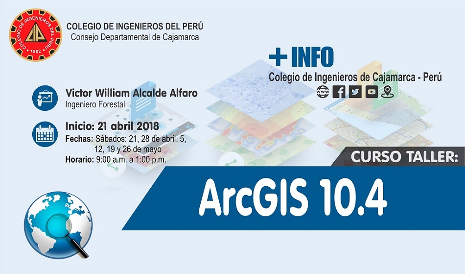 Curso Taller: ARCGIS 10.4 – Inicio: 21 de abril 2018