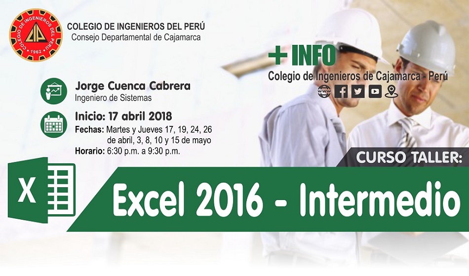 Curso Taller: Excel Intermedio – Inicio 17 de abril 2018