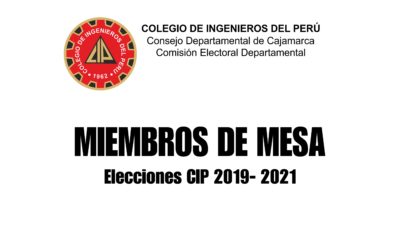 Miembros de Mesa: Elecciones CIP 2019 – 2021