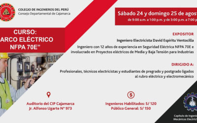 CURSO DE ACTUALIZACIÓN: “Arco eléctrico NFPA 70E”