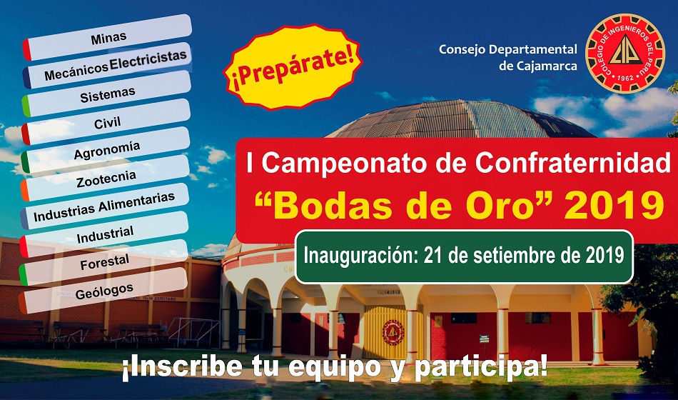 Campeonato de Confraternidad “Bodas de Oro” CIP Cajamarca 2019