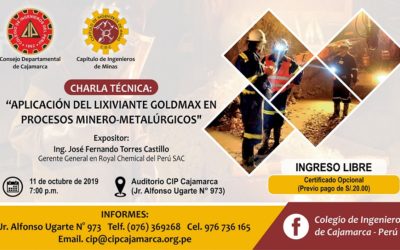 Charla Técnica: Aplicación del lixiviante GoldMAX en procesos minero-metalúrgicos