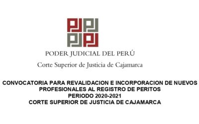 Convocatoria para revalidación e incorporación de Peritos Judiciales