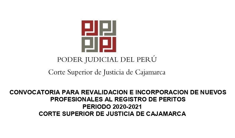 Convocatoria para revalidación e incorporación de Peritos Judiciales