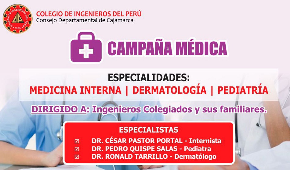 Campaña Médica para Colegiados del CIP Cajamarca