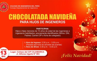 CHOCOLATADA para hijos e hijas de Ingenieros” – 13 de diciembre 2019