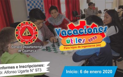 Vacaciones Útiles CIP Cajamarca 2020 ¡Inscripciones abiertas!