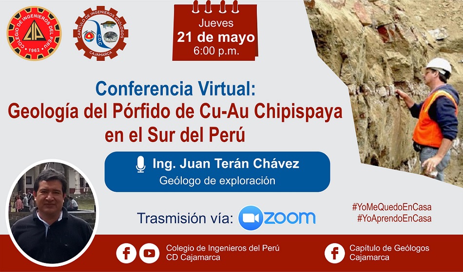 Conferencia virtual: Geología del Pórfido de Cu-Au Chipispaya en el Sur del Perú