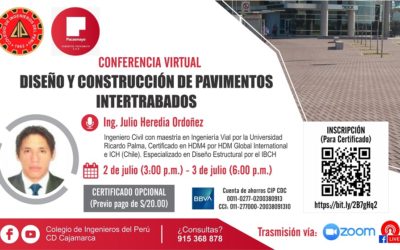 Conferencia Virtual: “Diseño y Construcción de Pavimentos Intertrabados”