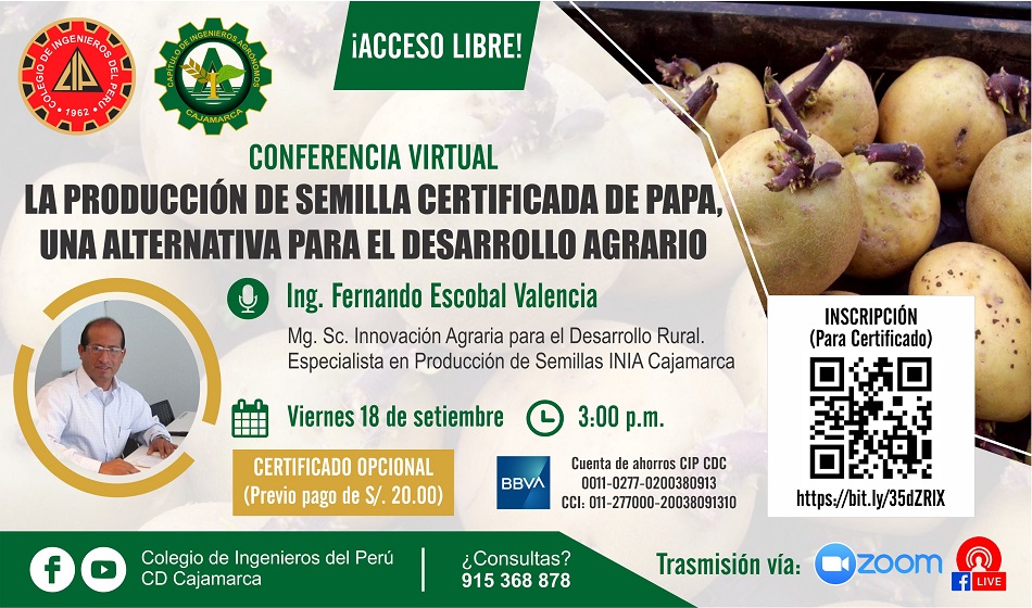 La producción de semilla certificada de papa, una alternativa para el desarrollo agrario