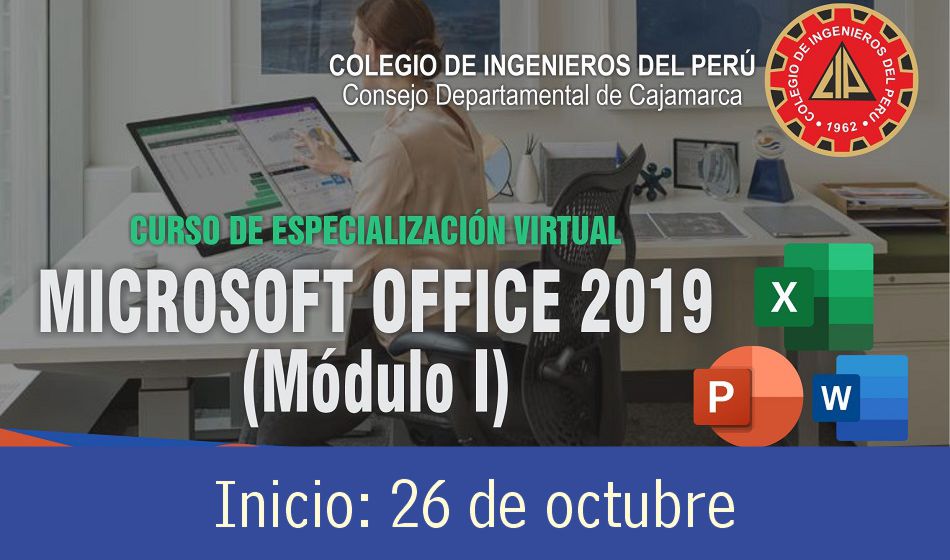 Curso virtual de especialización: Office 2019 | Colegio de Ingenieros del  Perú - CD Cajamarca