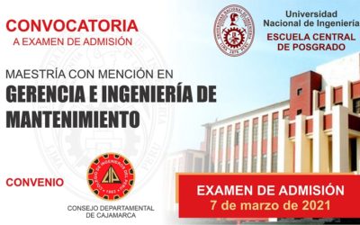 Maestría en Gerencia e Ingeniería de Mantenimiento.