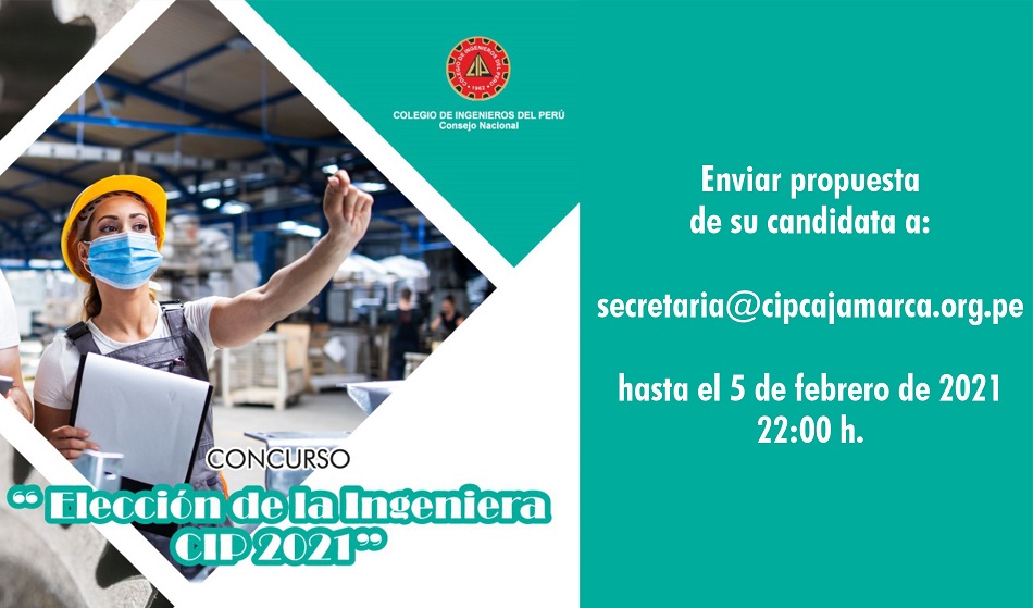 CONCURSO: ELECCIÓN DE LA INGENIERA CIP 2021