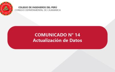 Comunicado N° 14 – Ingeniero e Ingeniera, actualiza tus datos