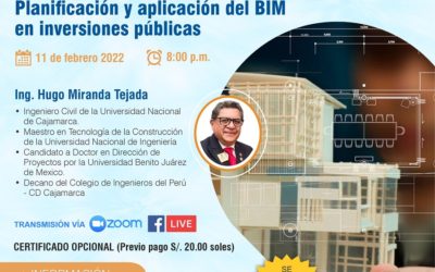 Conferencia: “Planificación y aplicación del BIM en inversiones públicas”