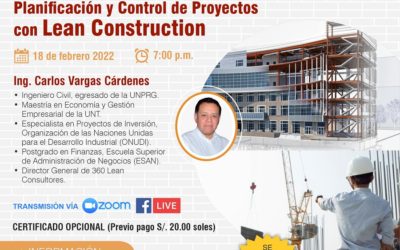 Conferencia: “Planificación y control de proyectos con Lean Construction”