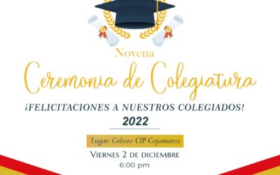 Ceremonia de colegiatura 2 de diciembre 2022