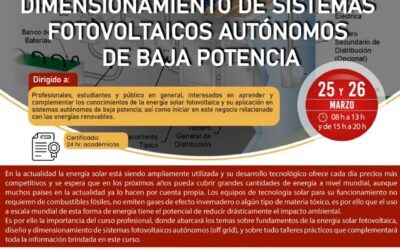 CURSO: Dimencionamiento de sistemas fotovoltaicos autónomos de baja potencia