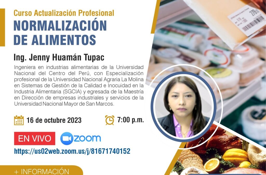 CURSO DE ACTUALIZACIÓN PROFESIONAL: Normalización de alimentos