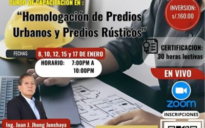 Curso de capacitación en “Homologación de predios urbanos y predios rústicos”