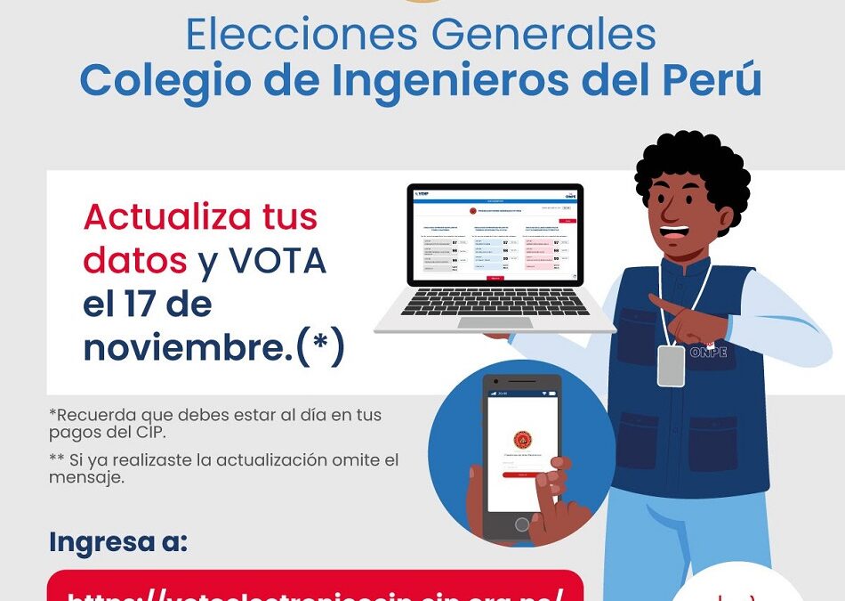 Participa de la elecciones generales del CIP