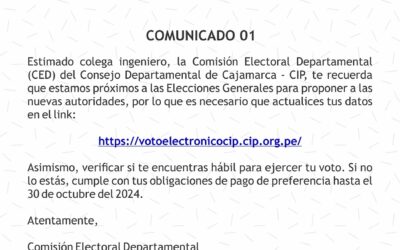 COMUNICADO CED: Voto electrónico 2024