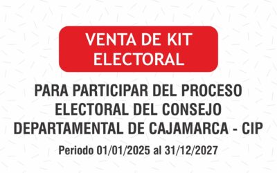 COMUNICADO N° 01-CED-CDC-CIP: Venta de Kit Electoral