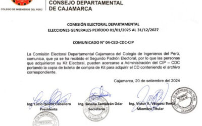 COMUNICADO N° 04-CED-CDC-CIP: Segundo Padrón Electoral