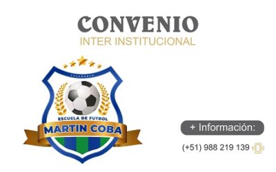 CONVENIO INSTITUCIONAL CON LA ACADEMIA DE FUTBOL MARTIN COBA