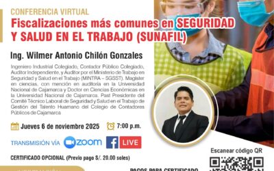 Conferencia Virtual: Fiscalizaciones más comunes en SEGURIDAD Y SALUD EN EL TRABAJO (SUNAFIL)