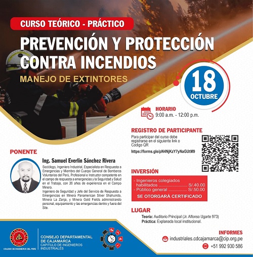 CURSO TEORICO PRACTICO: Prevención y protección de incendios