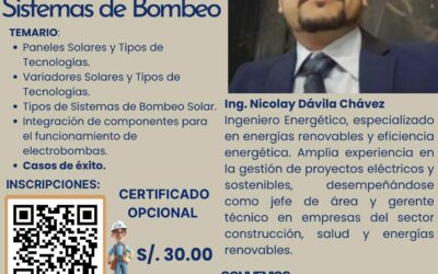 WEBINAR GRATUITO: Paneles solares en Sistemas de Bombeo