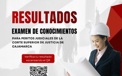 Resultados del examen de conocimientos concurso de Peritos Judiciales